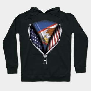 Australian Samoan Flag  Australian Samoa Flag American Flag Zip Down - Gift for Australian Samoan From Australian Samoa Hoodie